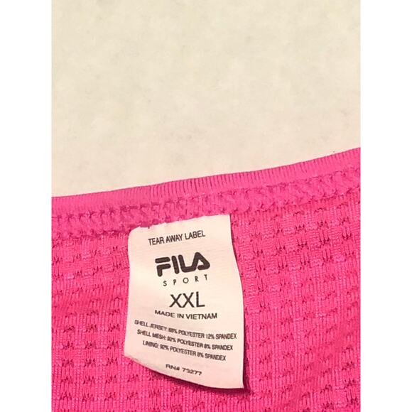 FILA Sport Athleisure Pink Trillon Medium Impact Sports Racerback Bra XXL New - Picture 5 of 9